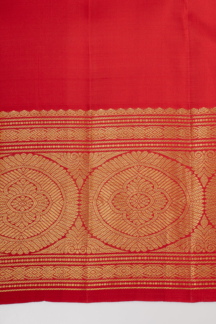 Brown Stripes Pure Kanchipuram Silk Saree