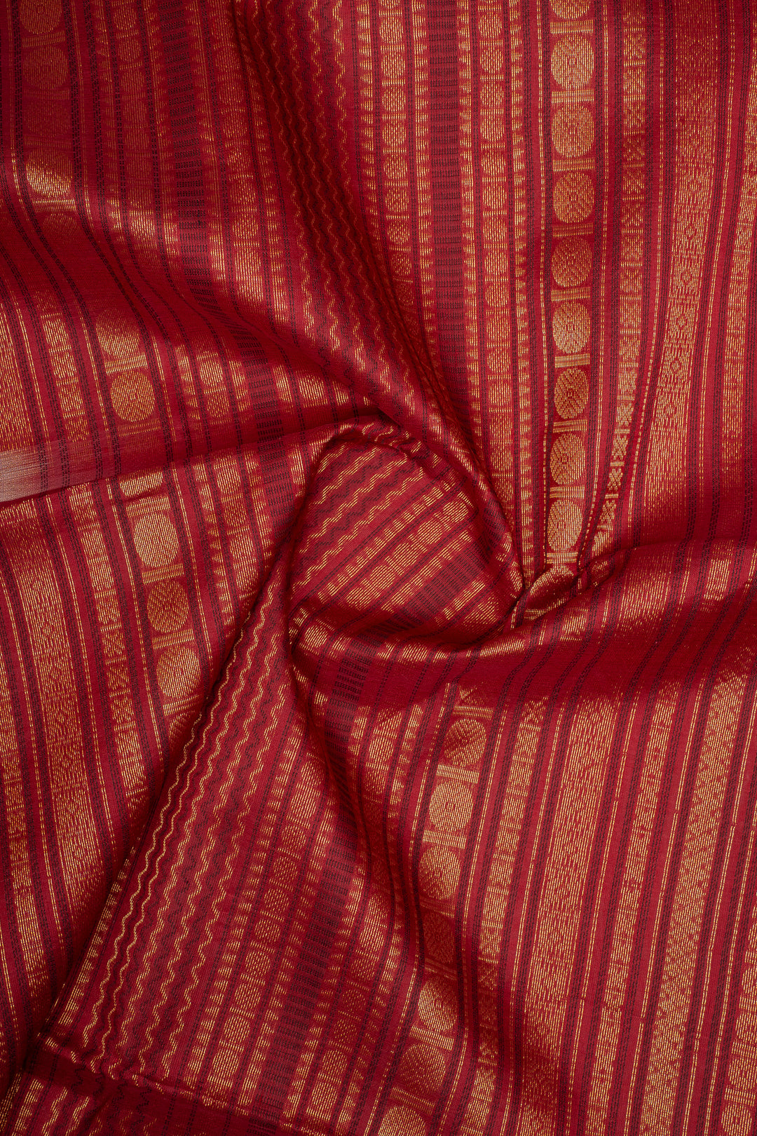 Ivory Thread Stripes Paisley Pure Silk Cotton Saree