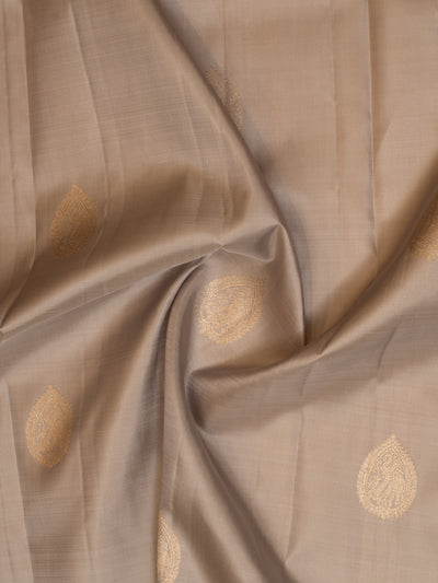 Chrysler grey pure Kanchipuram silk saree