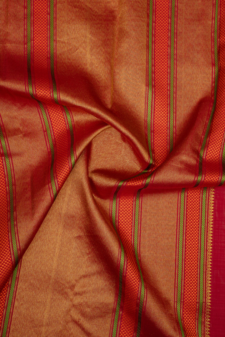 Ivory Handpainted Pure Designer Kanchipuram Silk Saree