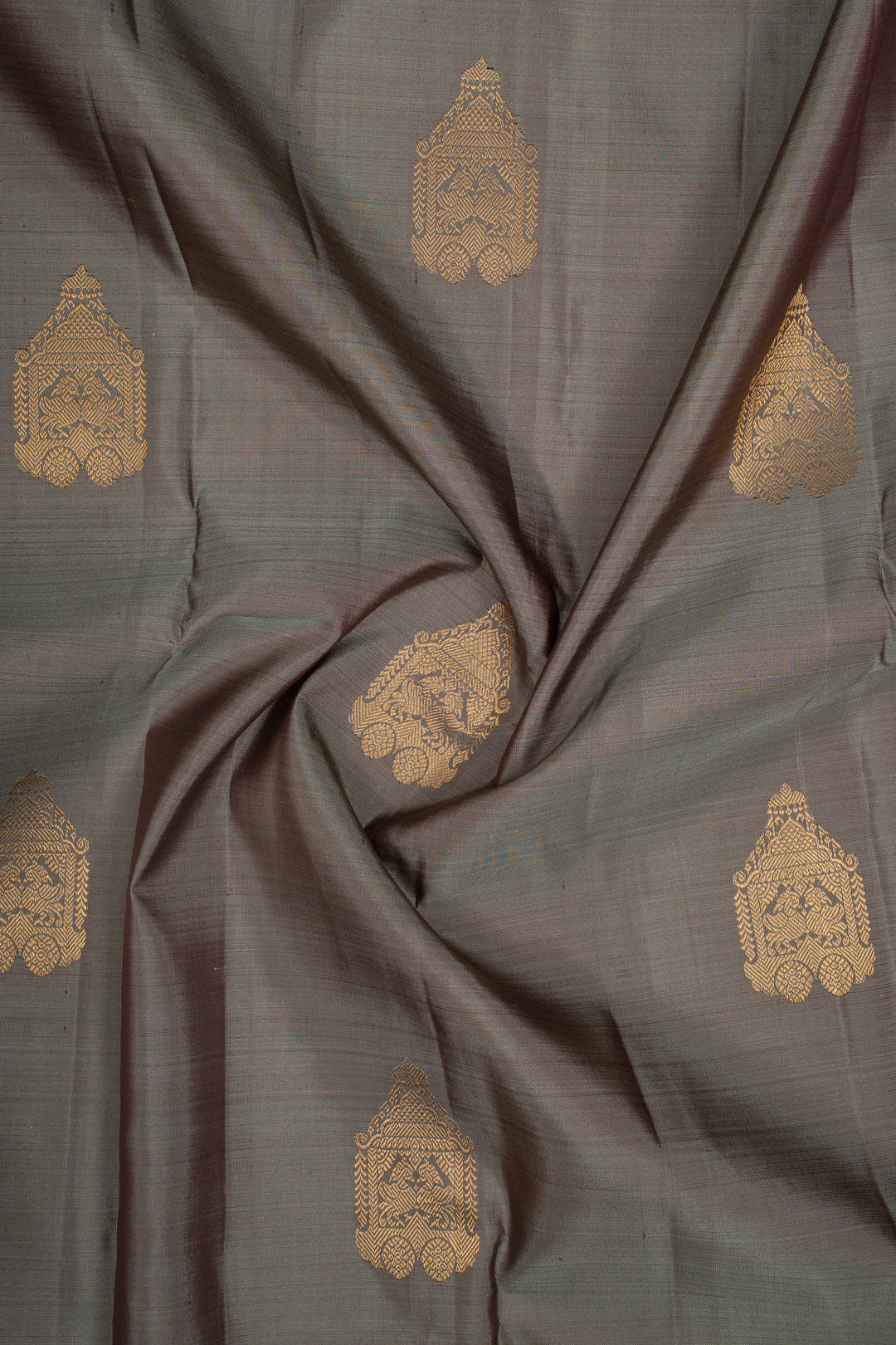 Grey Traditional Pure Kanchipuram Silk Saree