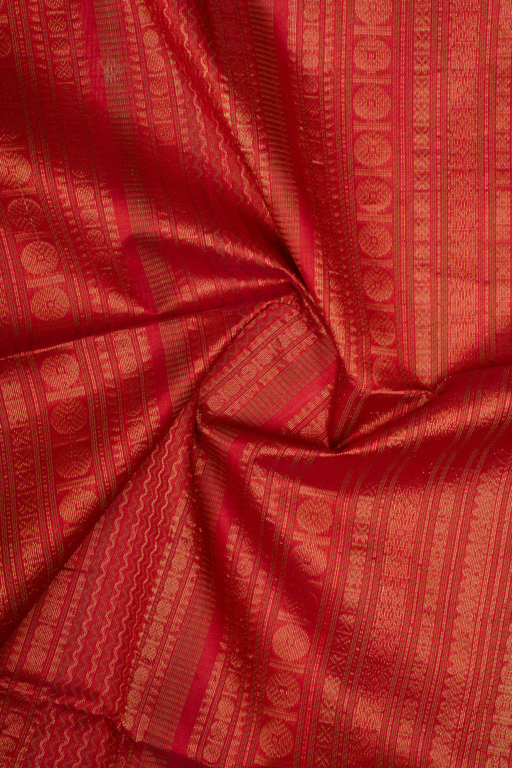 Khaki Thread Motifs Stripes Pure Silk Cotton Saree