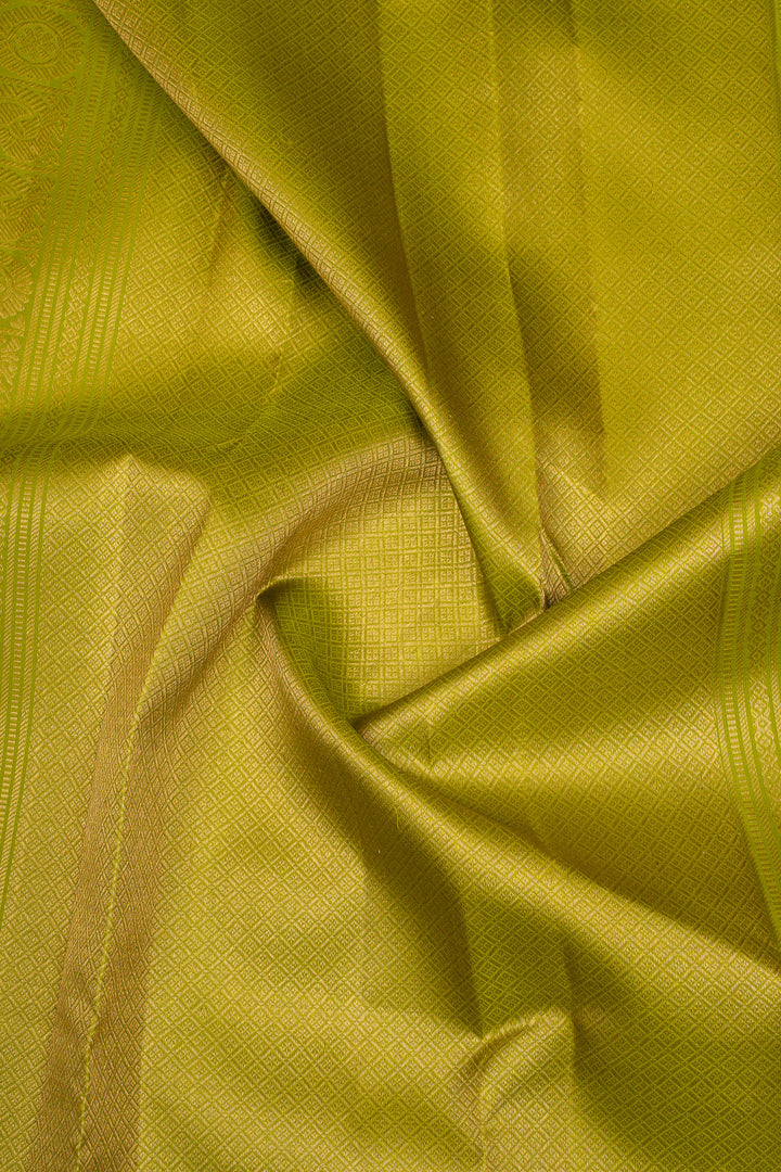 Bottle green traditional pure kanchipuram silk saree