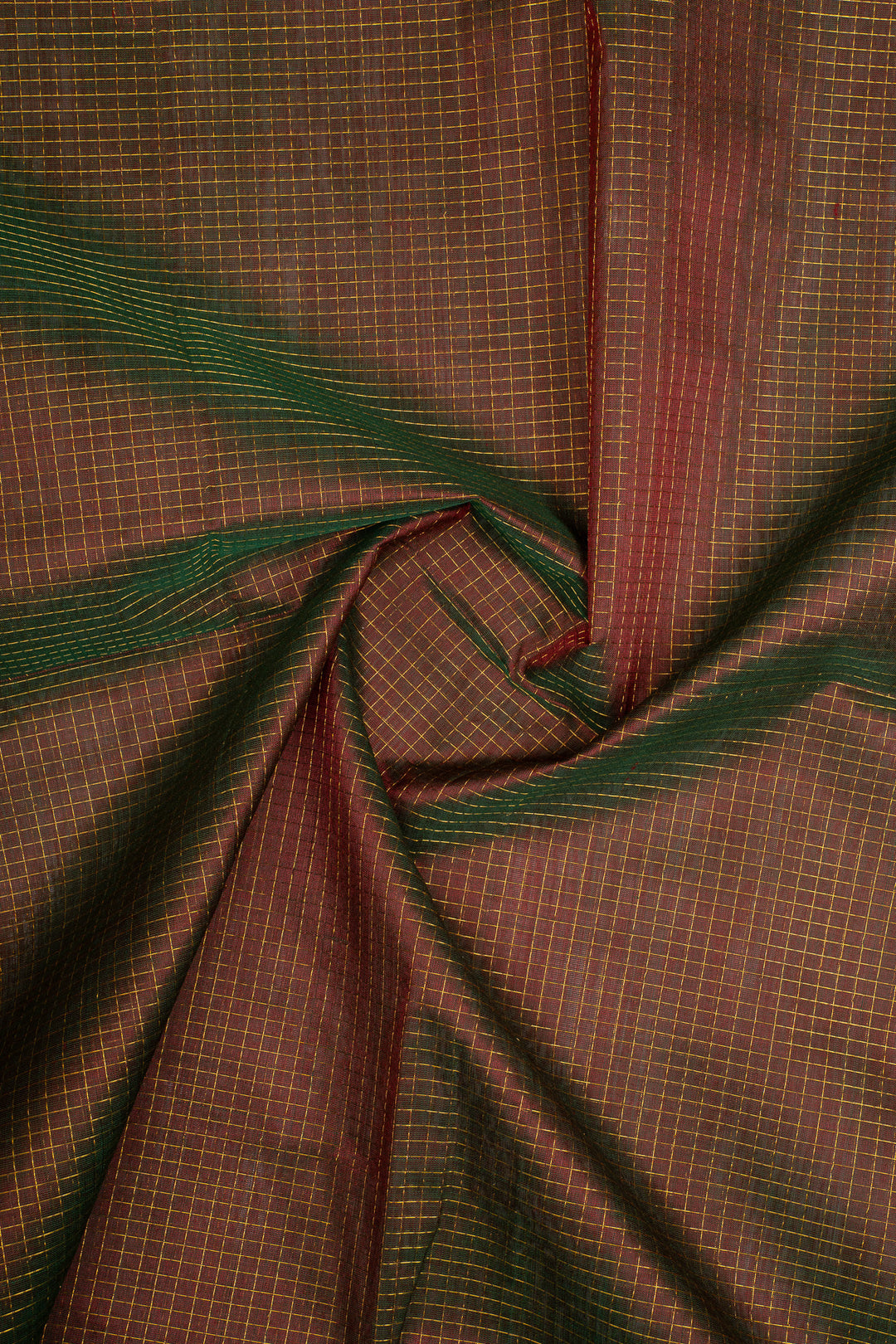 Mandhulir Zari Checks Pure Kanchipuram Silk Saree