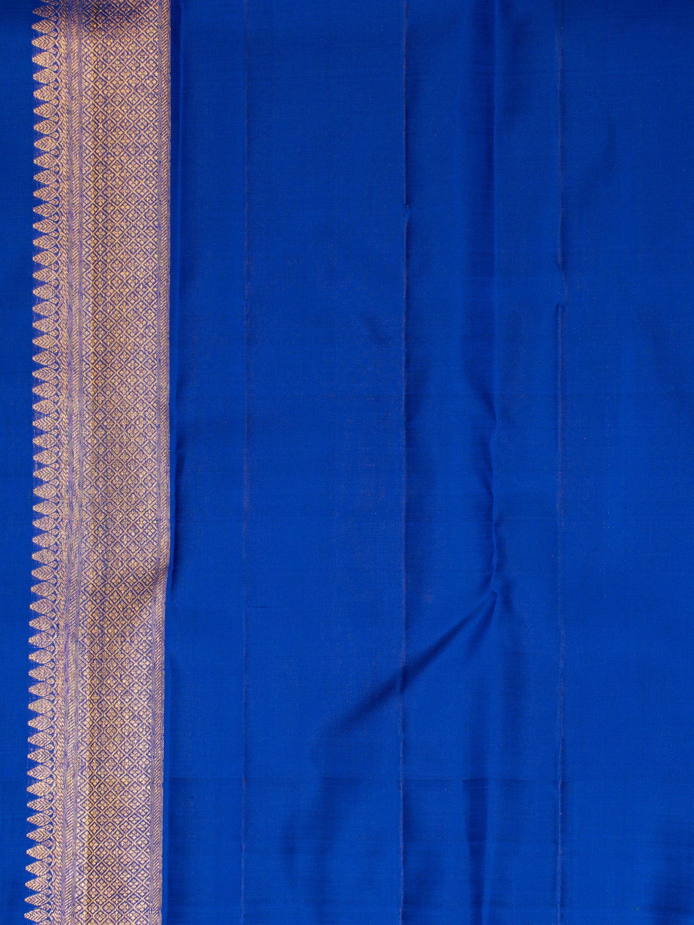 Emerald green and peacock blue pure Kanchipuram silk saree