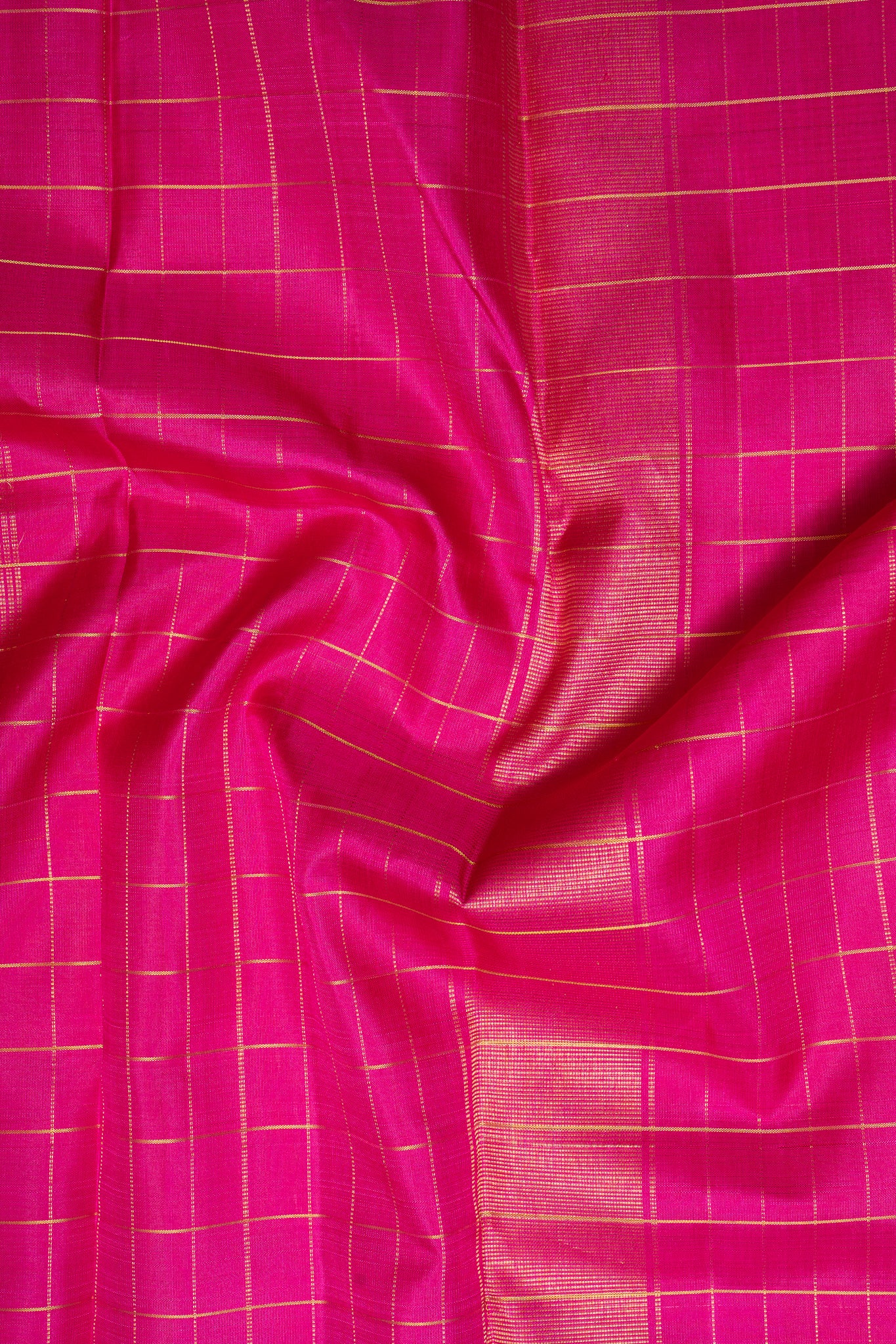 Sampanga Green Striped Pure Kanchipuram Pattu Saree - Clio Silks