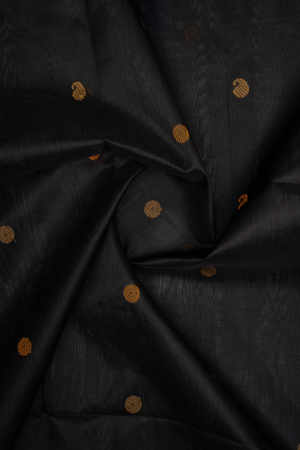 Black Thread Motifs Pure Silk Cotton Saree