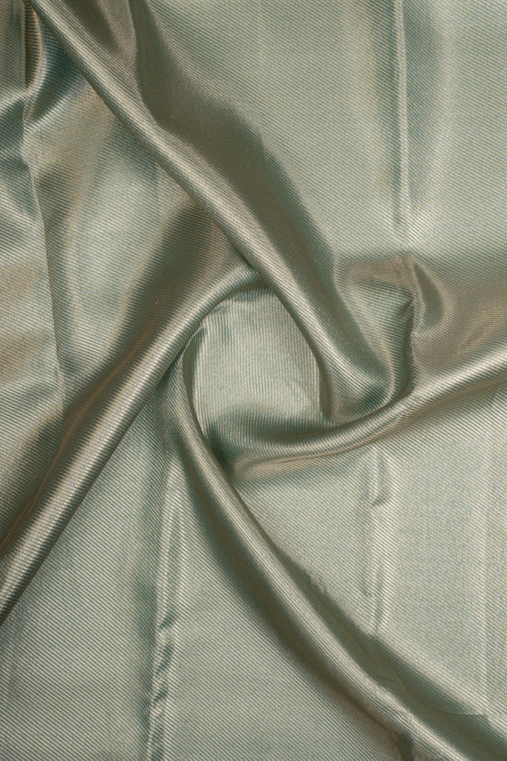 Pastel Blue Brocade Pure Kanchipuram Silk Saree