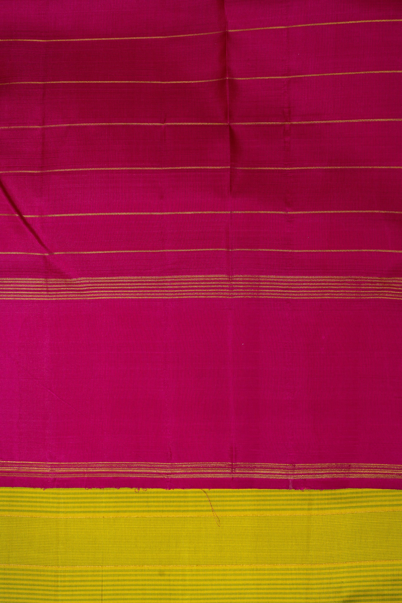 Sampanga Green Striped Pure Kanchipuram Pattu Saree - Clio Silks