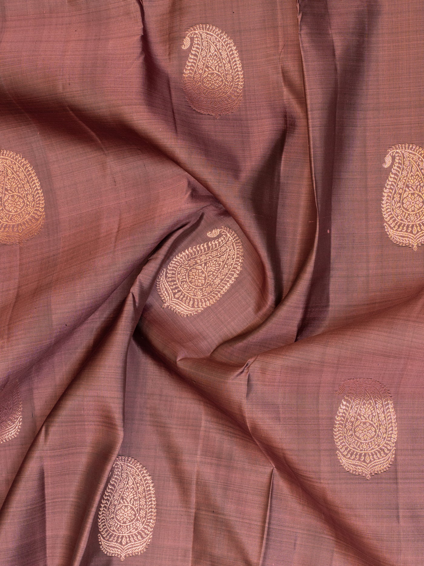 Mauve and bottle green traditional pure Kanchipuram silk saree