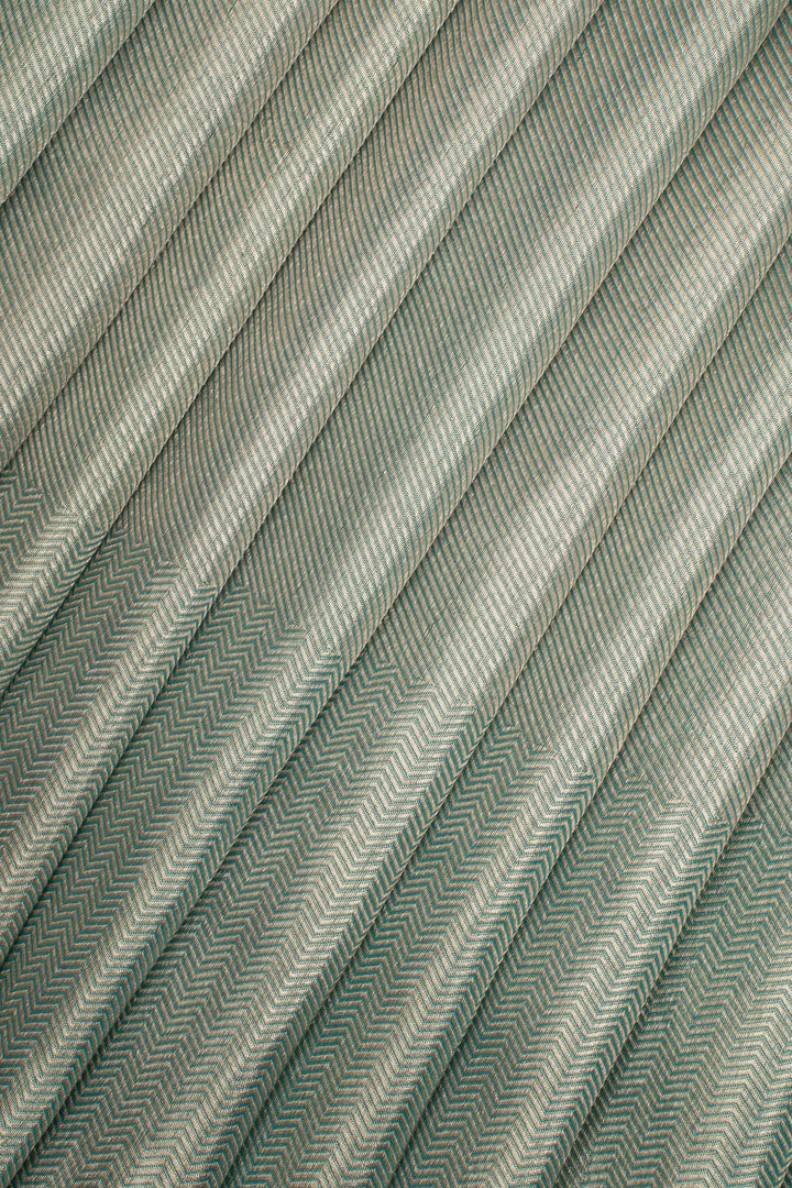 Pastel Blue Brocade Pure Kanchipuram Silk Saree