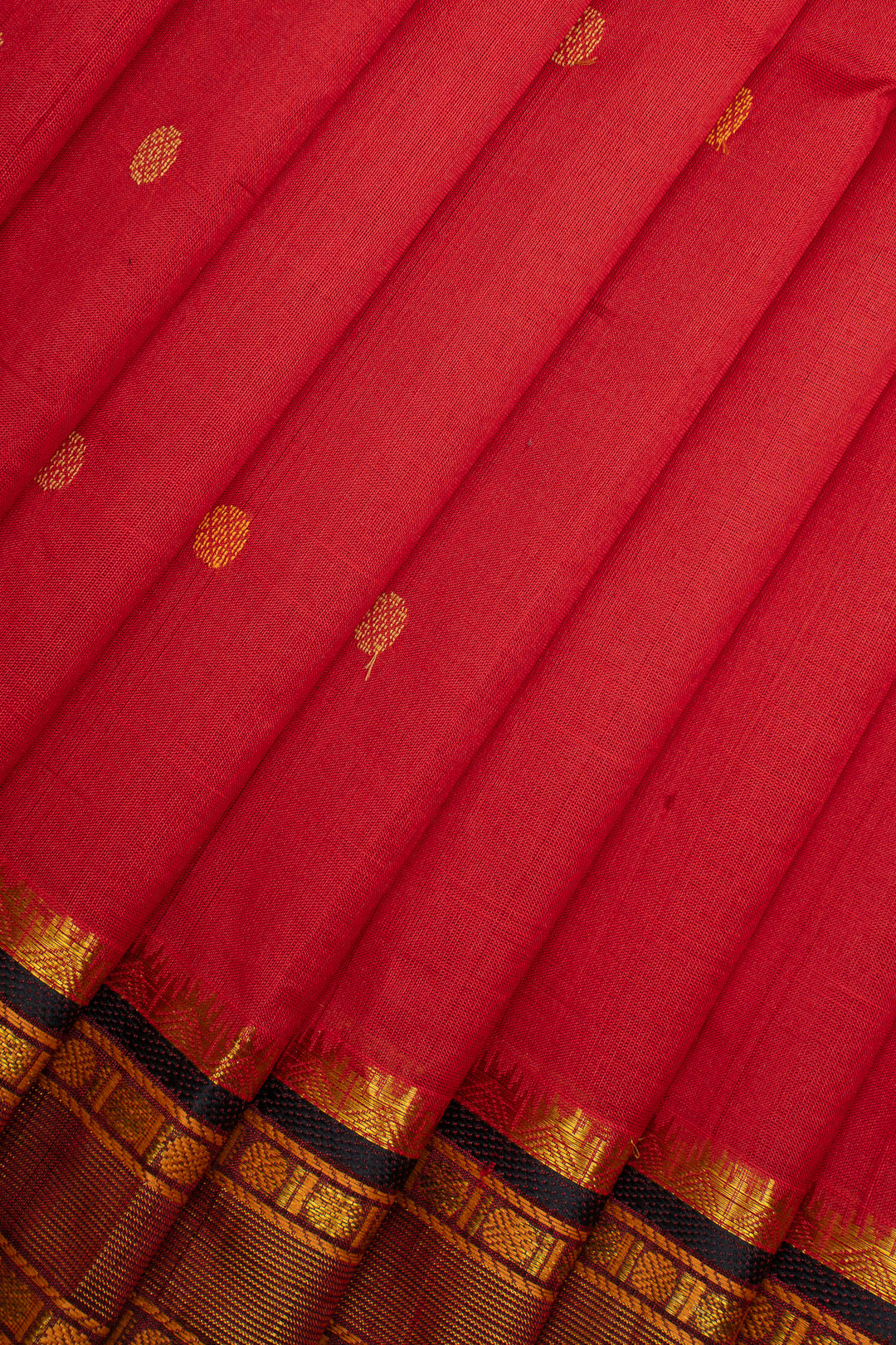 Red Traditional Pure Silk Cotton Saree