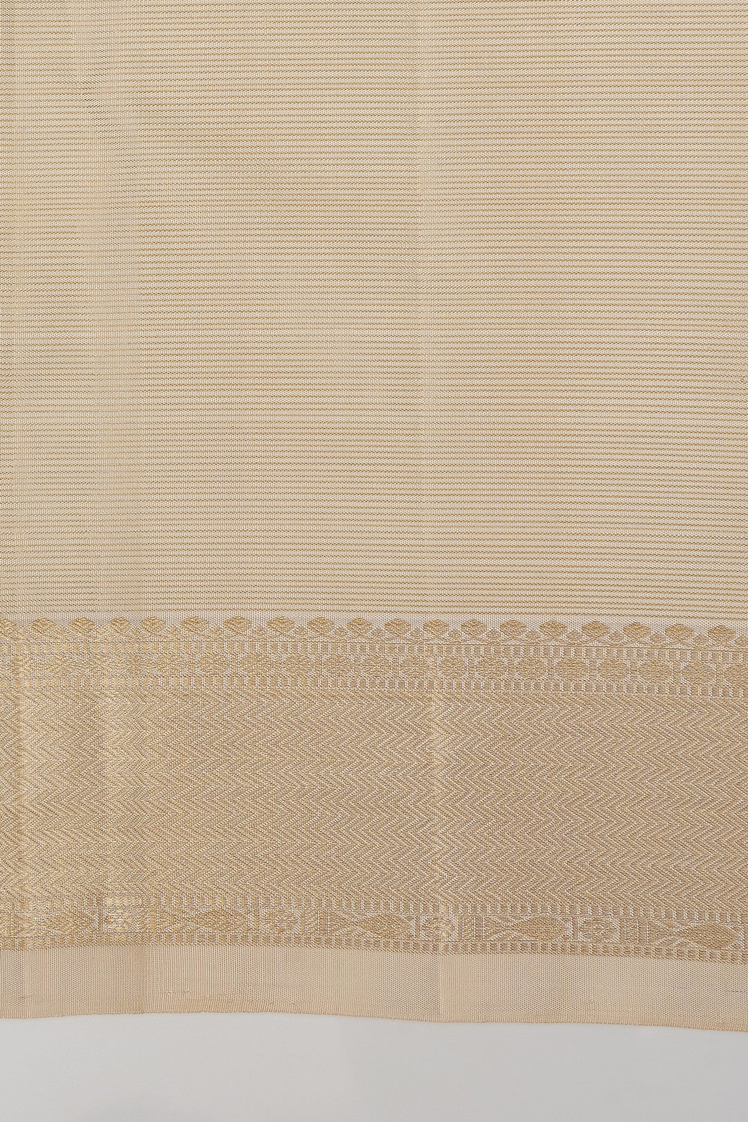 Ivory Vairaoosi Pure Kanchipuram Silk Saree