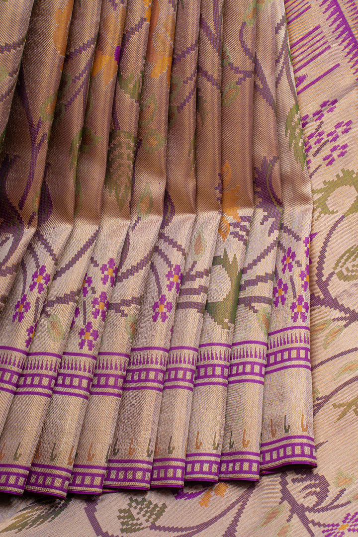 Gold Paithani Designer Pure Kanchipuram Silk Saree