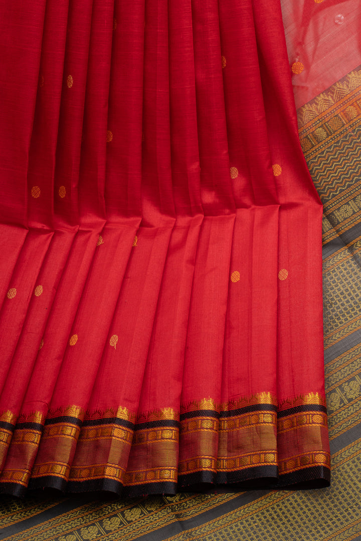 Red Traditional Pure Silk Cotton Saree