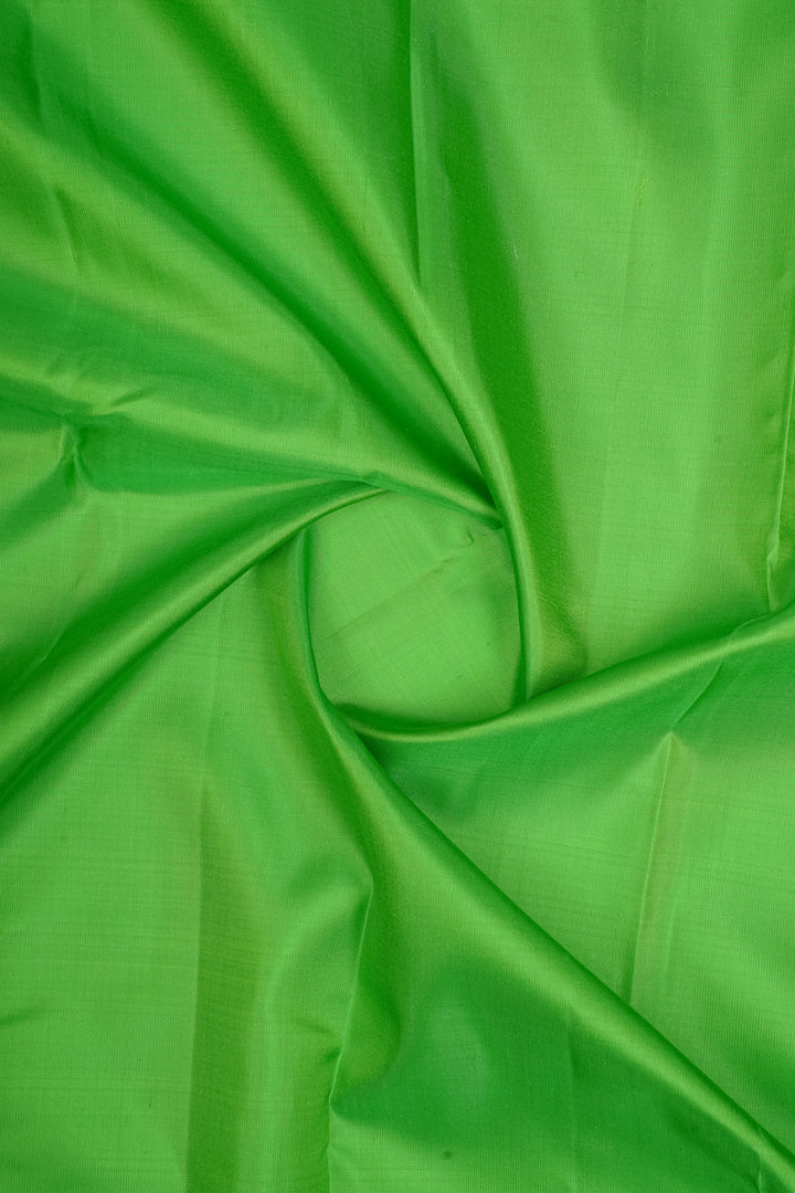 Parrot Green and Purple Vintage Pure Kanchipuram Silk Saree
