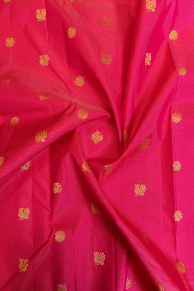 Magenta and brown vairaoosi traditional pure Kanchipuram silk saree