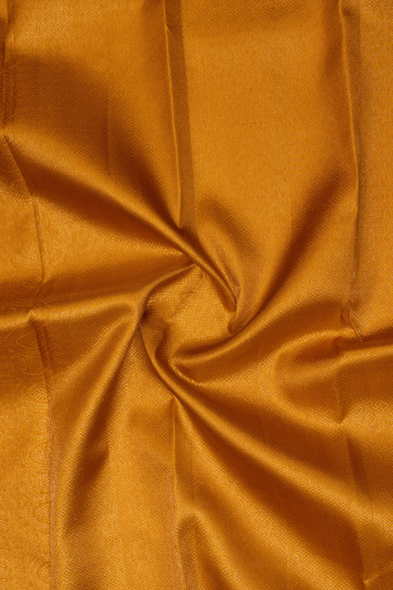 Mustard yellow traditional pure Kanchipuram silk saree