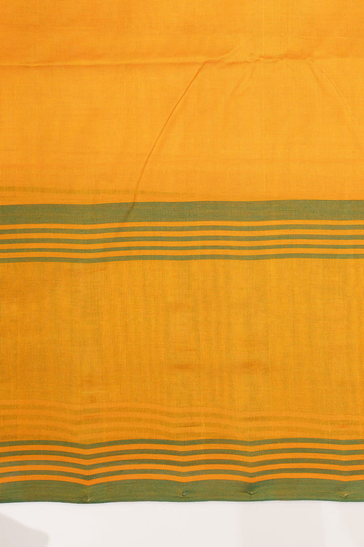 Red and Orange Pure Silk Cotton Saree