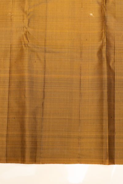 Sand beige temple border pure Kanchipuram silk saree