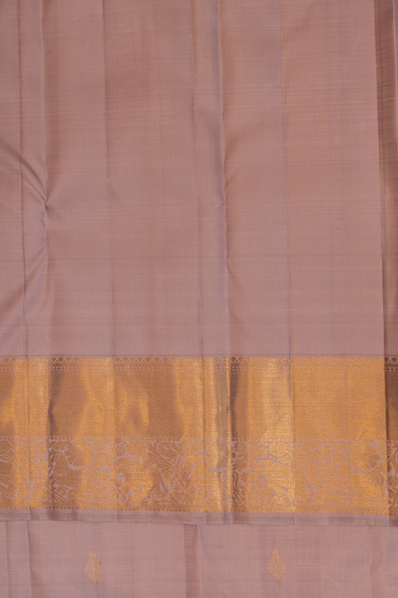 Lilac pastel pure Kanchipuram silk saree