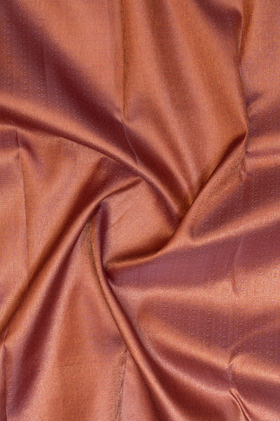 Salmon pink pastel pure Kanchipuram silk saree