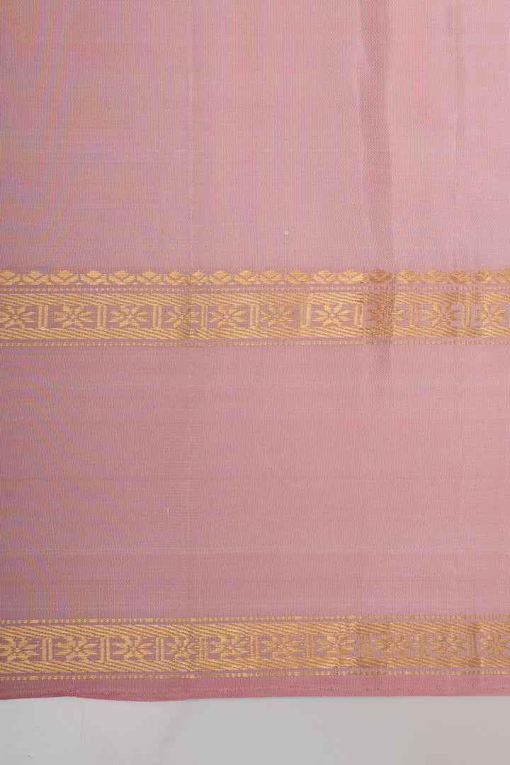 Off white handpainted pure kanchipuram silk saree