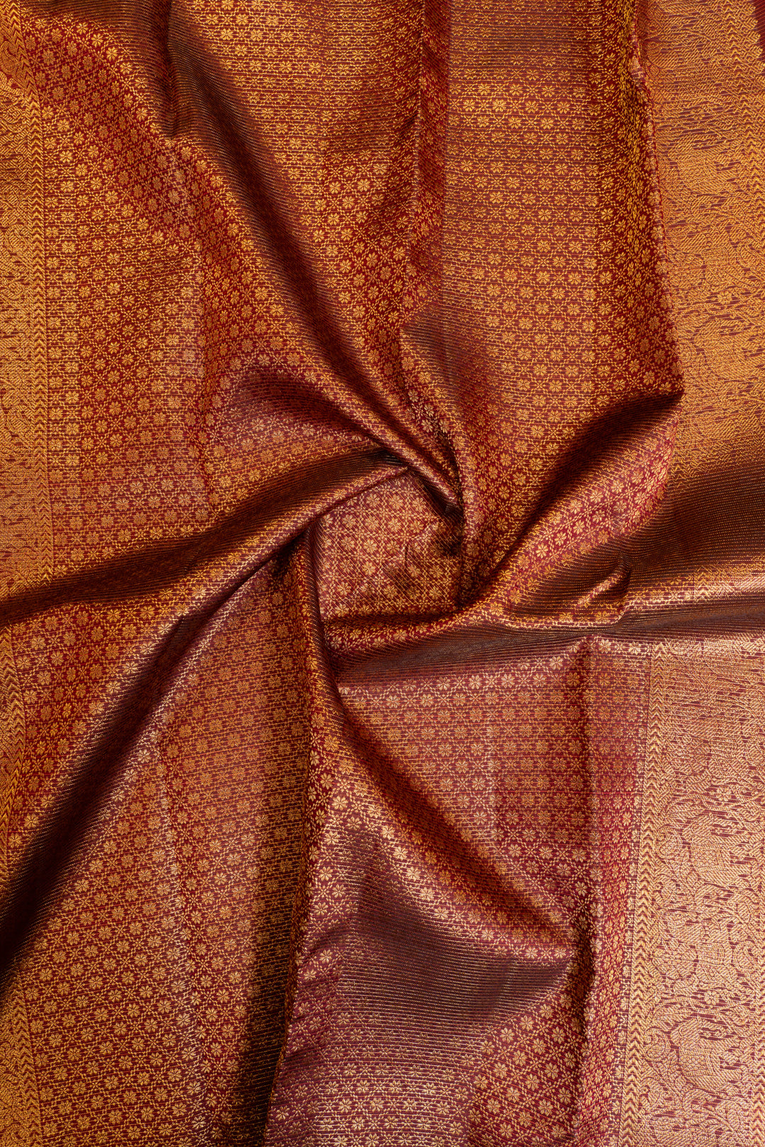 Maroon vairaoosi pure Kanchipuram silk saree