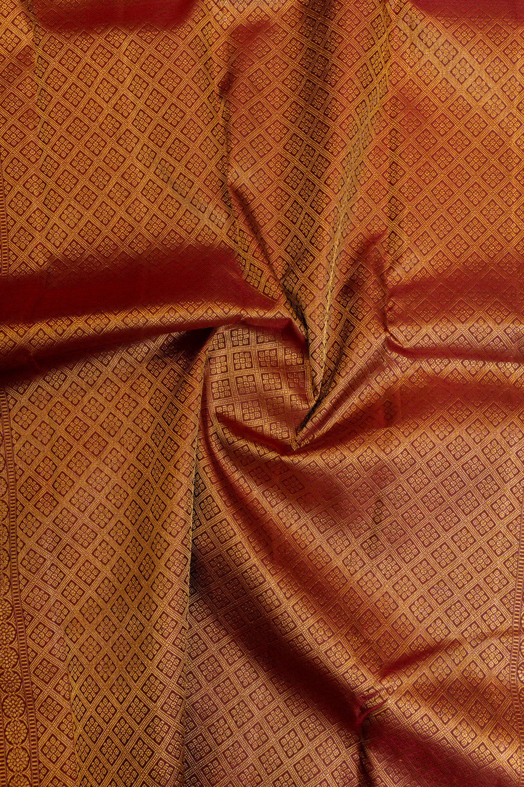 Black and maroon small border pure Kanchipuram silk saree