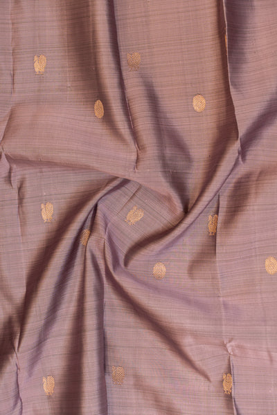 Heather purple and red pure Kanchipuram silk saree