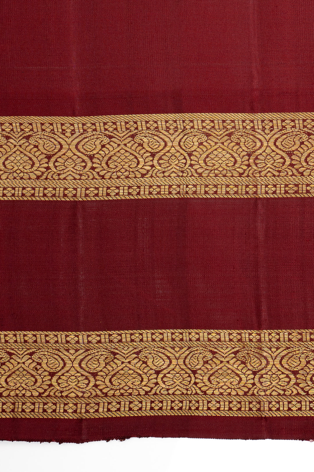 Mango Yellow and Maroon Traditional Pure Kanchipuram Silk Saree