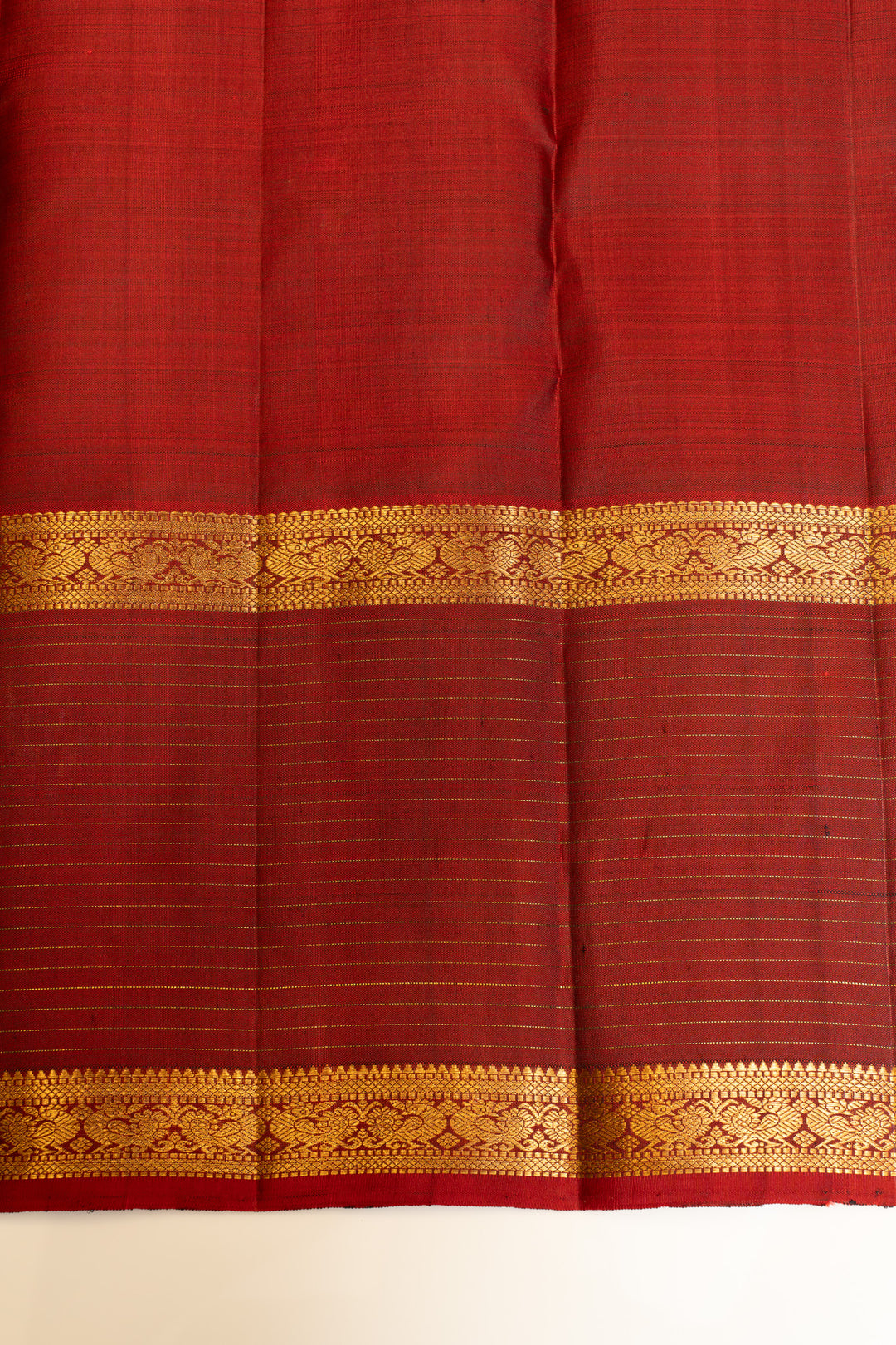 Heather purple and maroon pure Kanchipuram silk saree