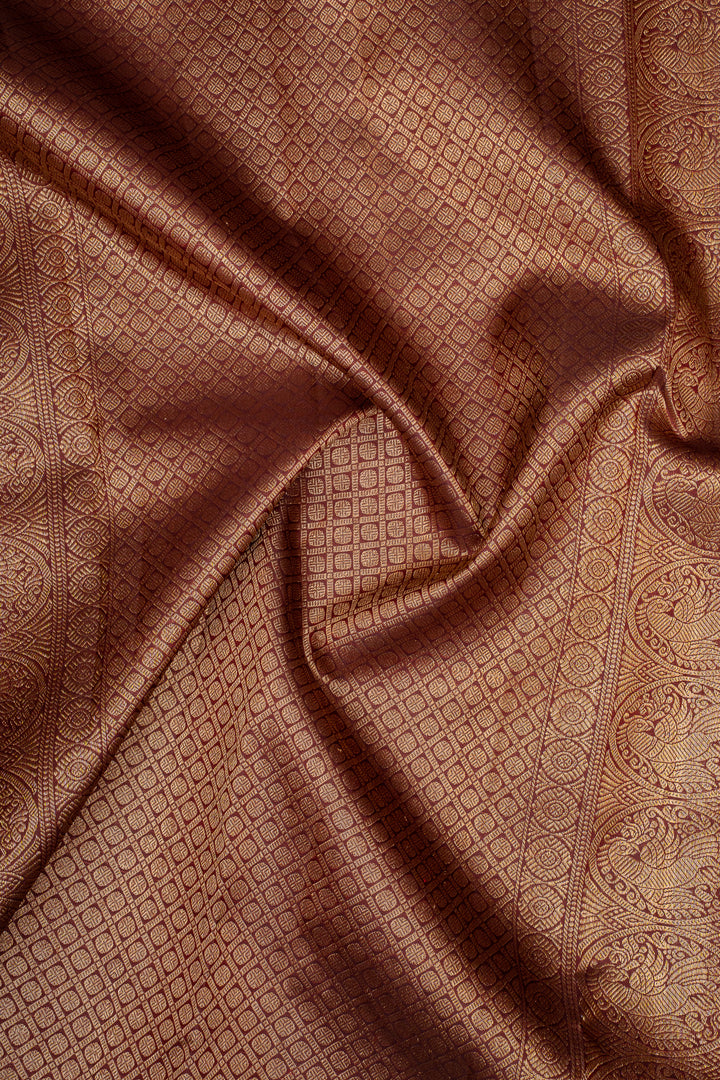 Maroon Pure Kanchipuram Silk Saree