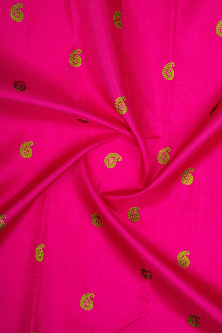 Rani Pink and Green Vintage Pure Kanchipuram Silk Saree