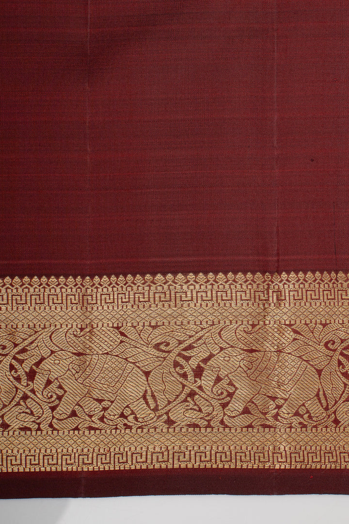 Maroon Pure Kanchipuram Silk Saree