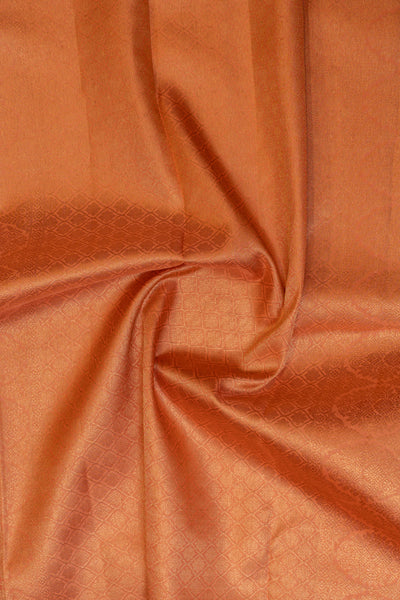 Coral peach pastel pure Kanchipuram silk saree