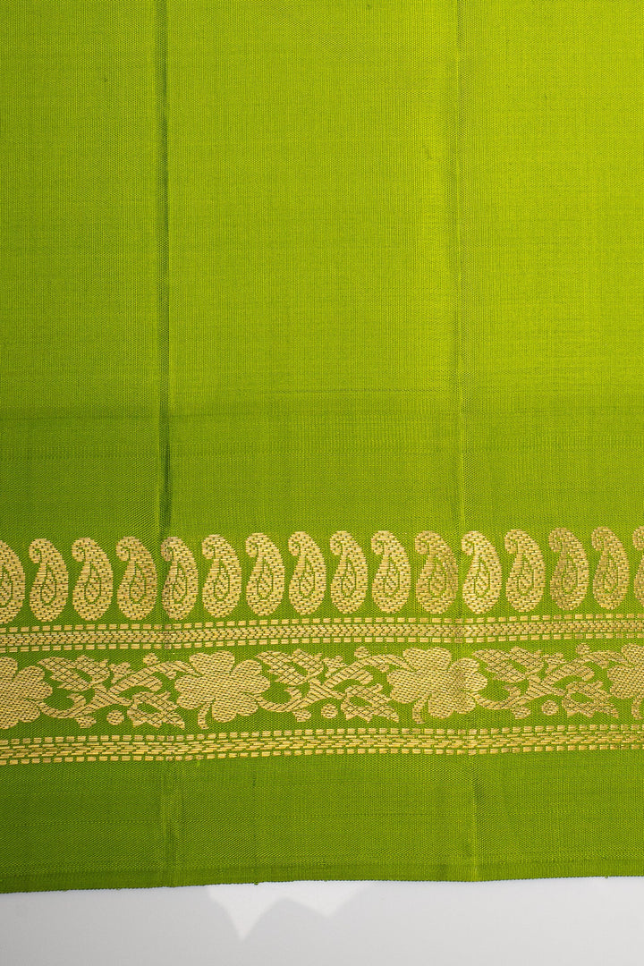 Rani Pink and Green Vintage Pure Kanchipuram Silk Saree