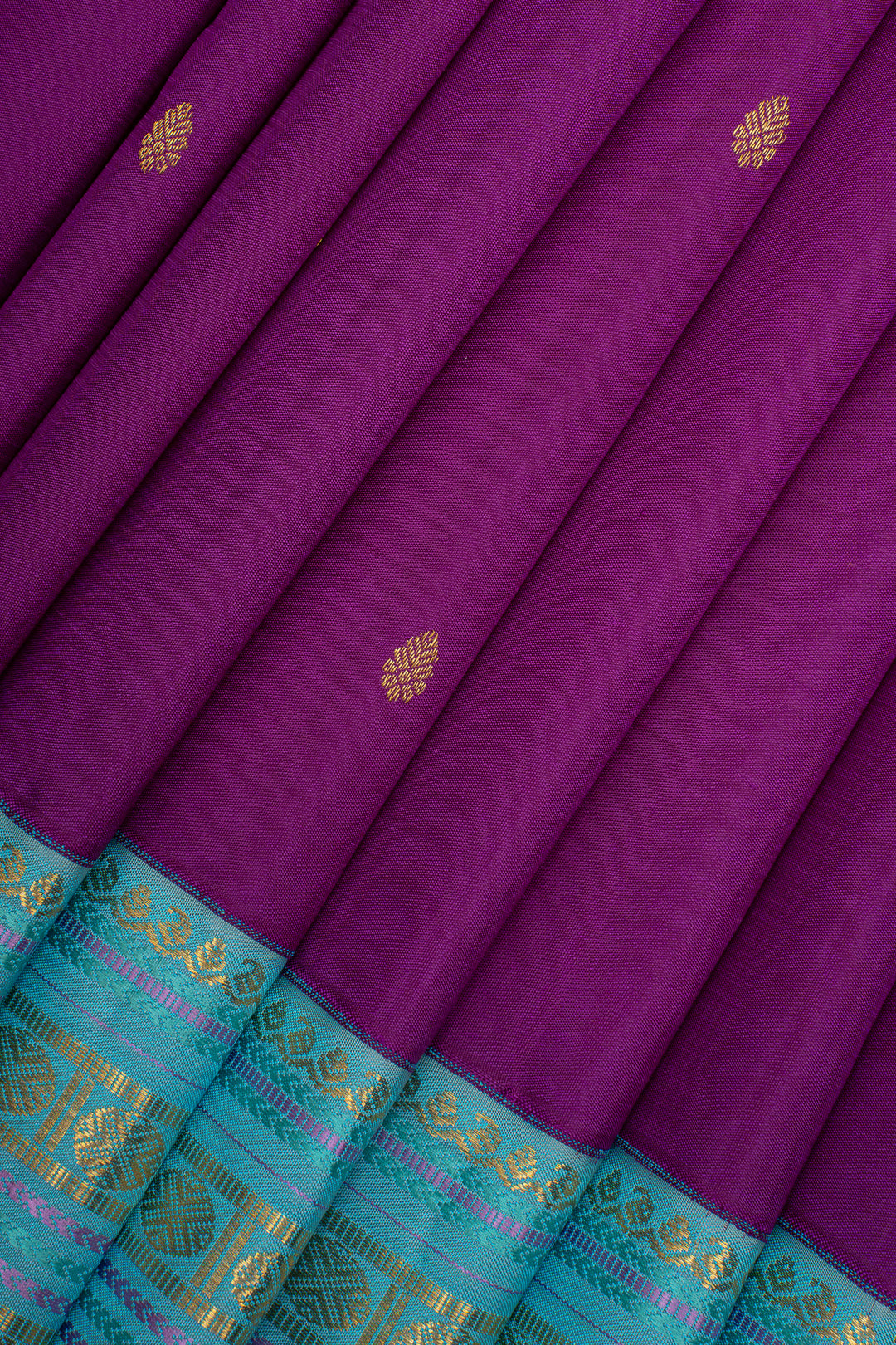 Magenta Purple Varisaipettu Pure Kanchipuram Silk Saree