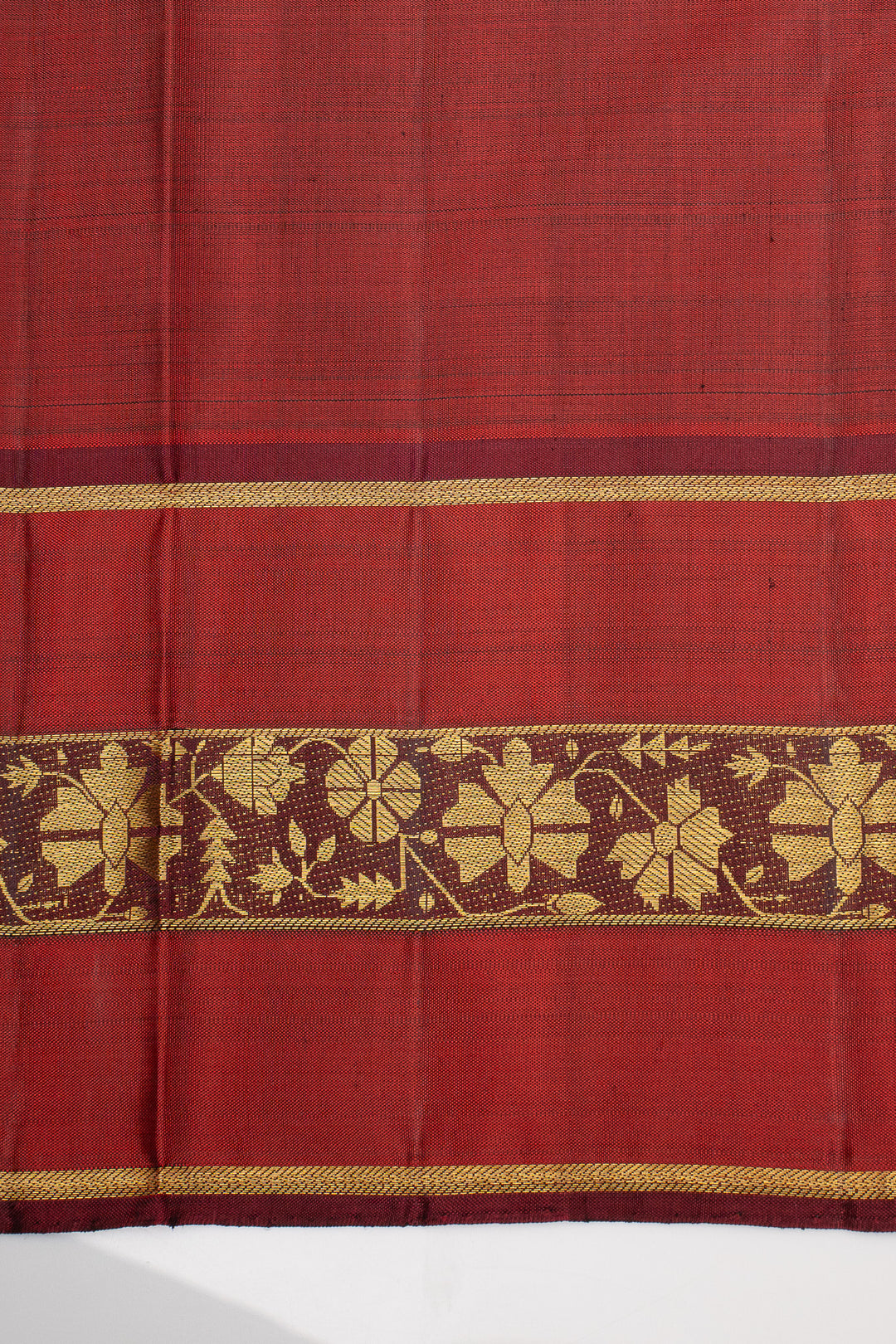 Vintage two tone checks Paithani inspired Border pure Kanchipuram silk saree