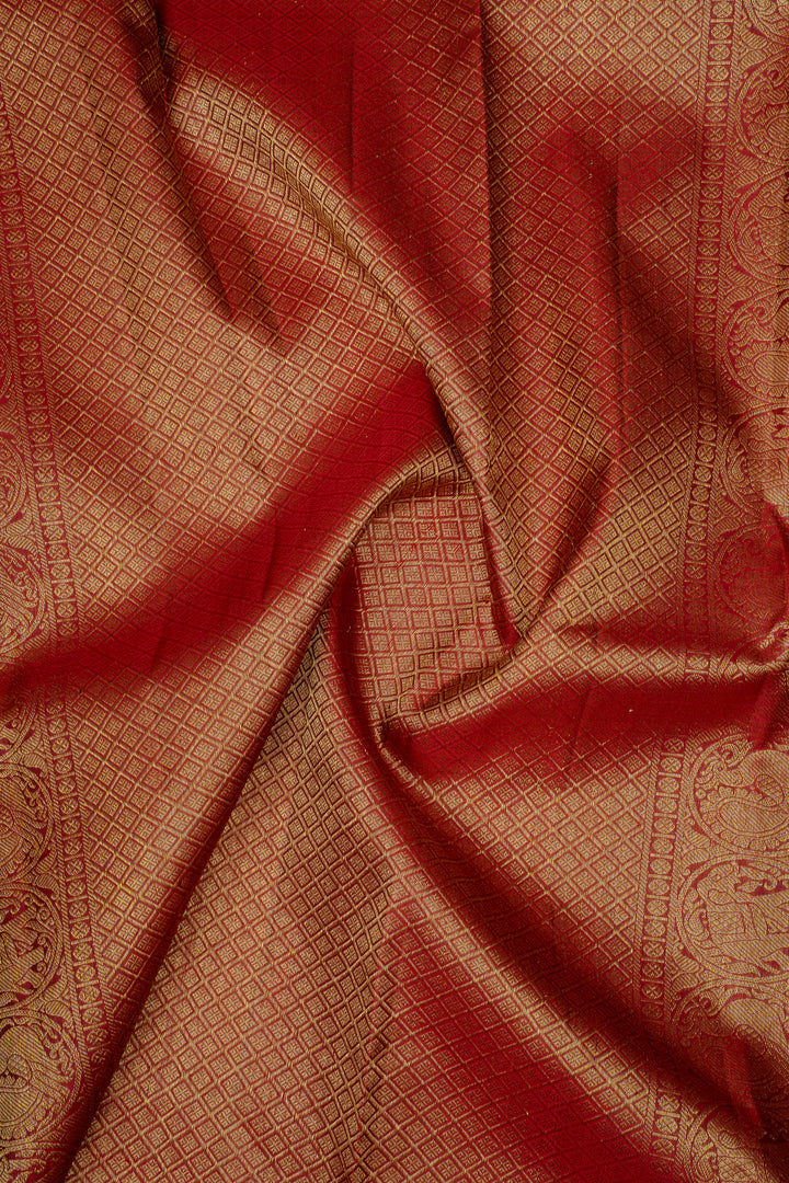 Bottle Green Traditional Pure Kanchipuram Silk Saree
