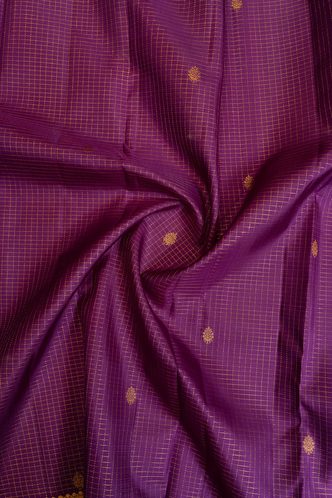 Aubergine purple vairaoosi pure Kanchipuram silk saree