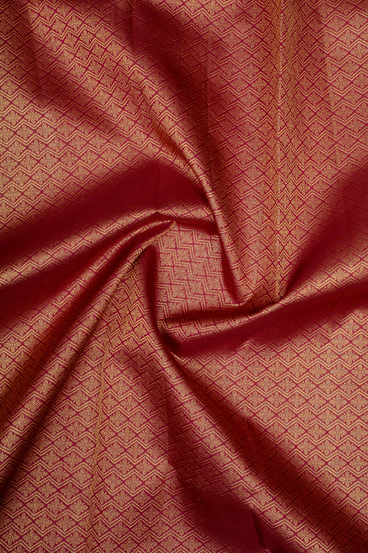 Rust Orange Traditional Pure Kanchipuram Silk Saree