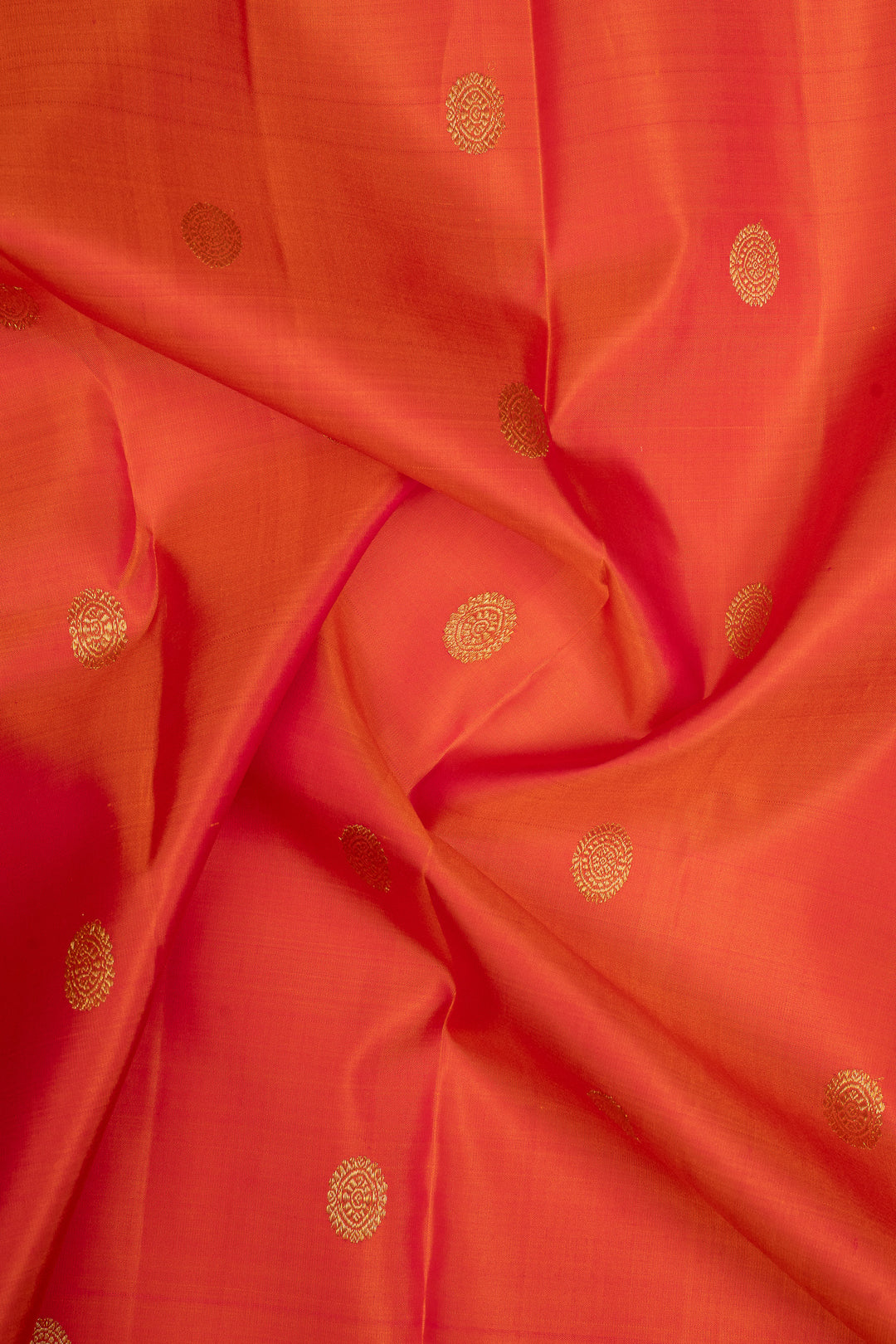 Rust Orange Traditional Pure Kanchipuram Silk Saree