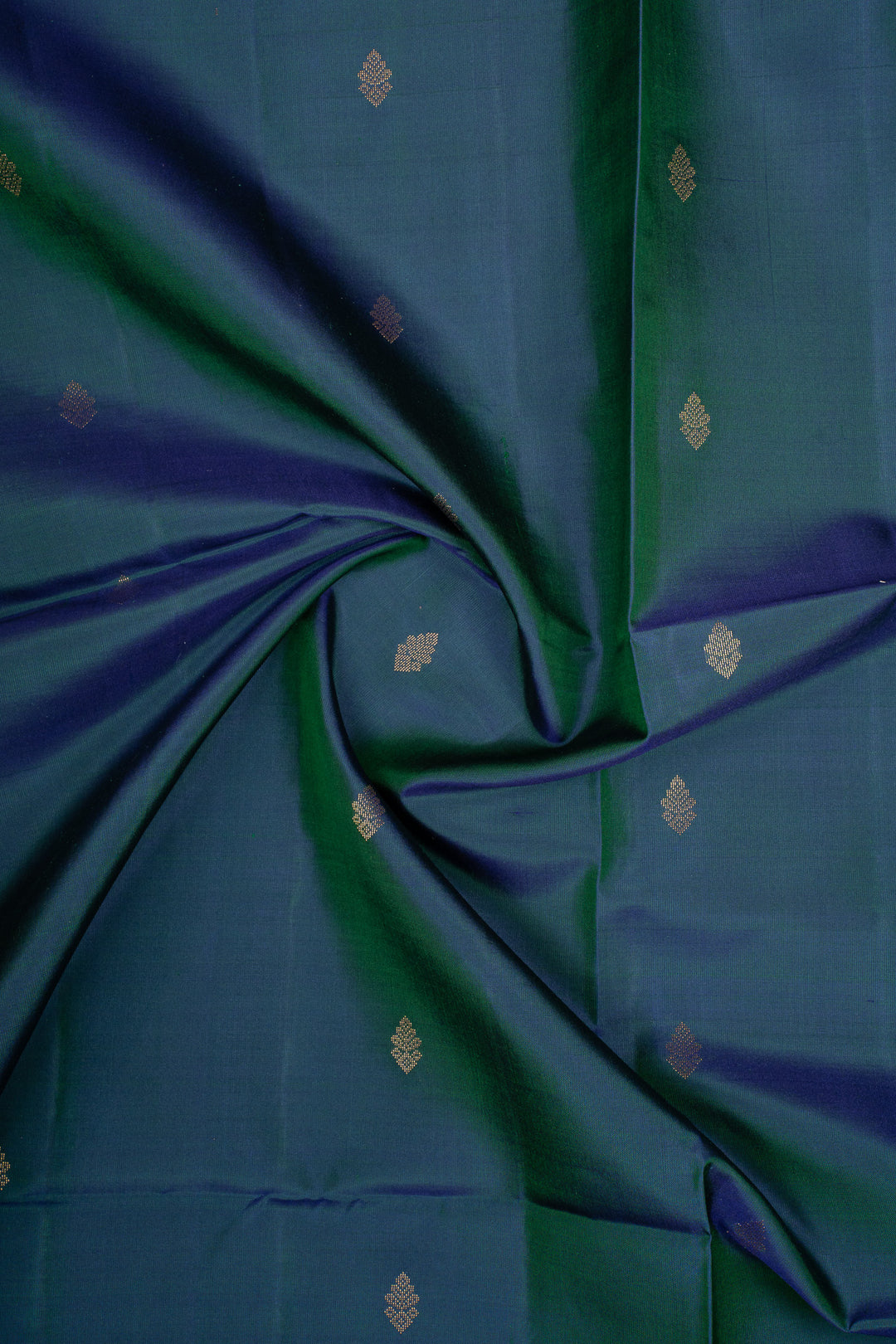 Peacock Blue Traditional Pure Soft Silk Saree