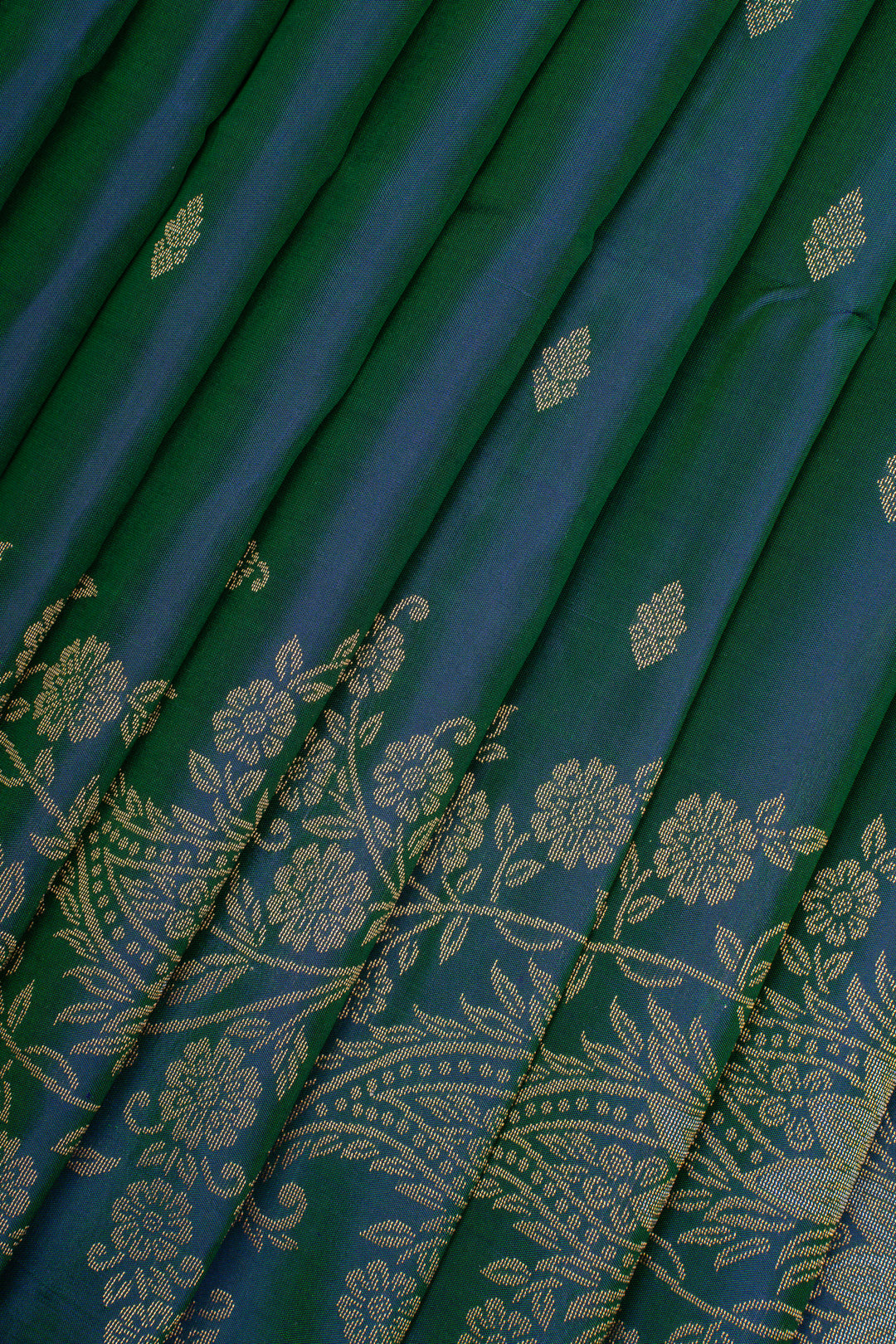 Peacock Blue Traditional Pure Soft Silk Saree