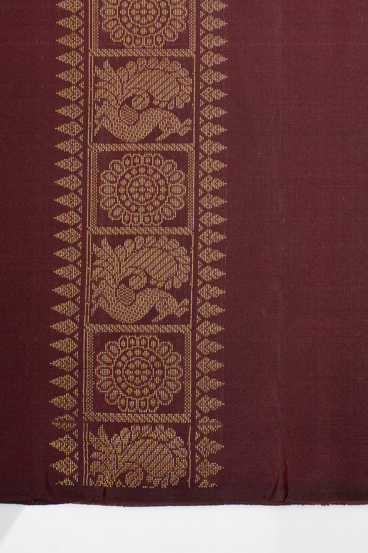 Maroon Traditional Pure Soft Silk Saree