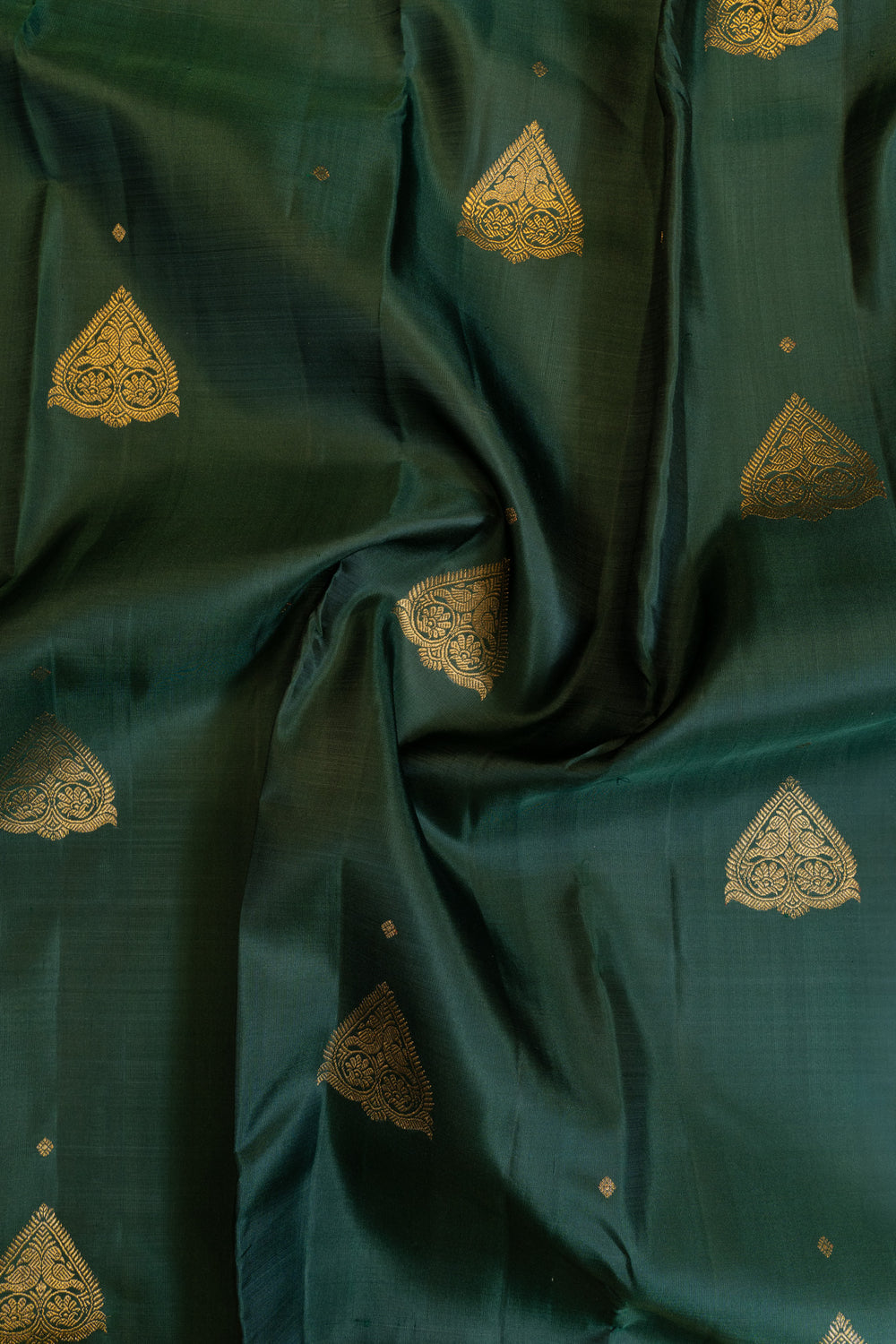 Sacramento green thilakam motifs pure Kanchipuram silk saree
