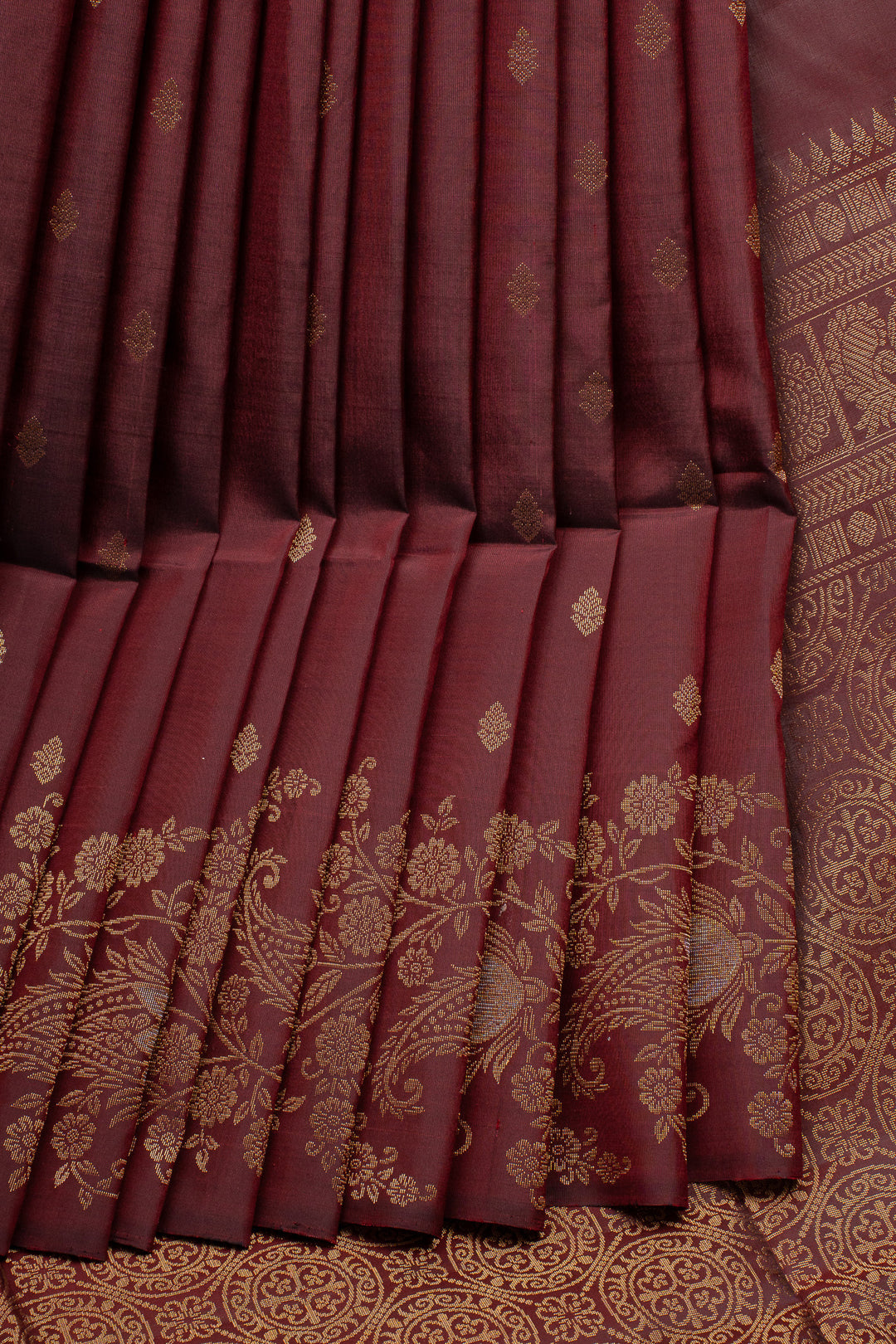 Maroon Traditional Pure Soft Silk Saree