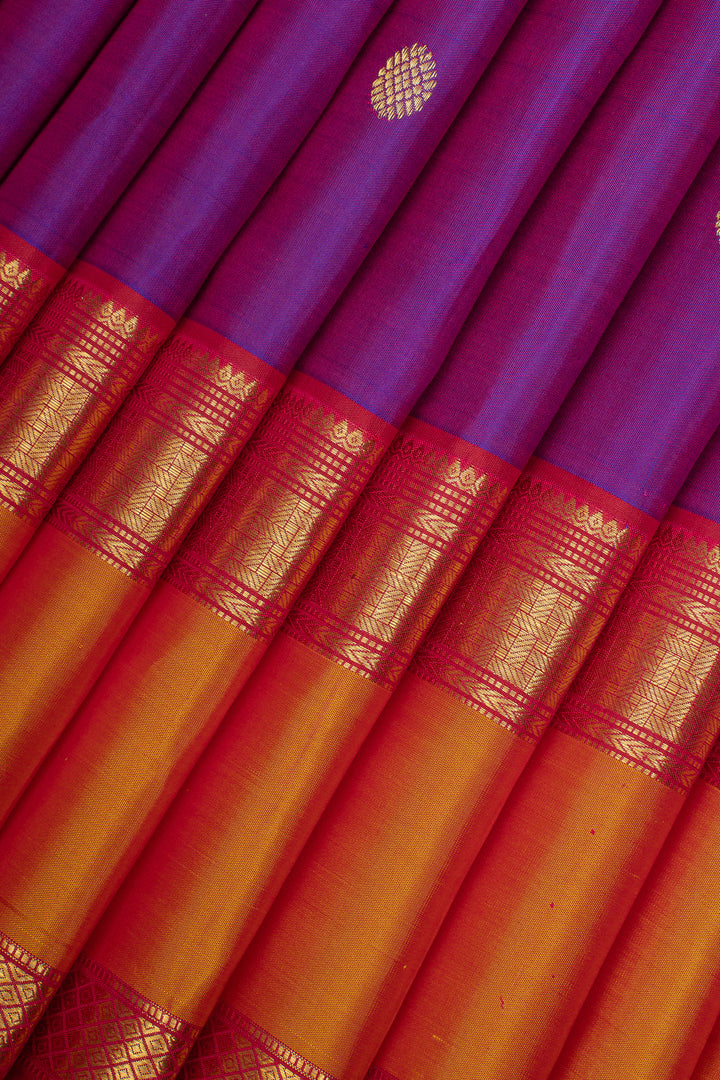 Purple Traditional Pure Kanchipuram Silk Saree