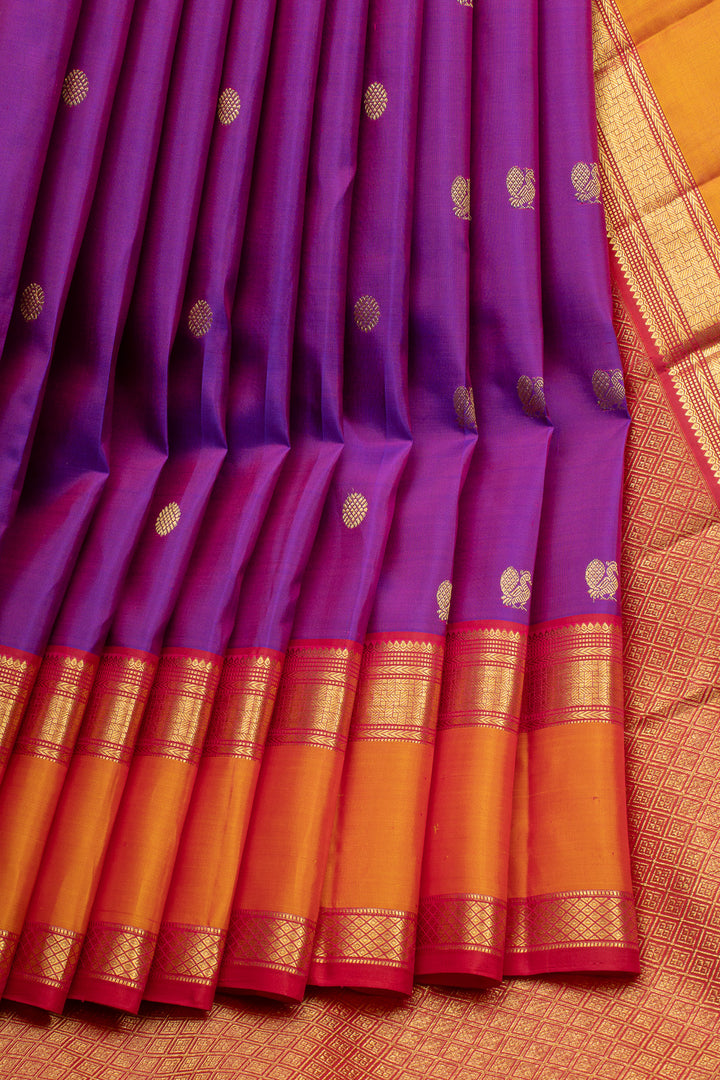 Purple Traditional Pure Kanchipuram Silk Saree